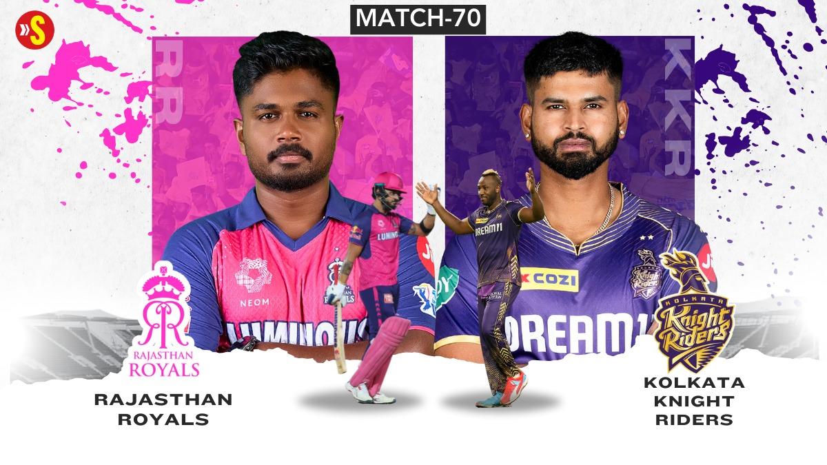 RR vs KKR Live Score, IPL 2024: Samson’s Rajasthan Royals eyes qualifier spot vs Iyer’s Kolkata Knight Riders; Toss, squad, predicted playing Xis